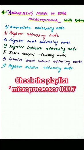 addressing modes of 8086 microprocessor #8086microprocessor #engineeringshikhar #shorts #8086