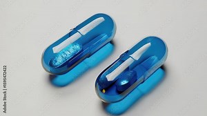 Medicine containers used in pharmaceutical settings, often stored on tables for easy access