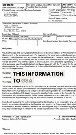The Bid Bond We Use to Go After the Court for Embezzlement