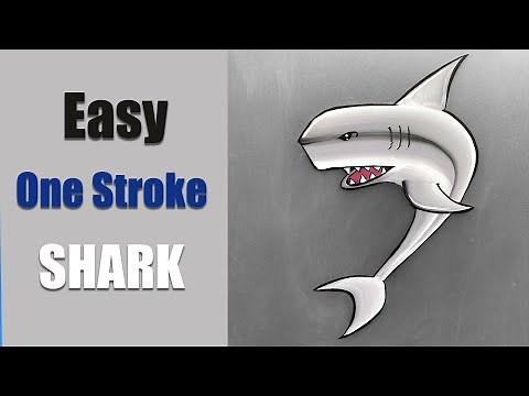 One Stroke Shark: Easy Face Painting Tutorial