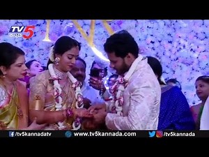 Nikhil And Revathi exchanging rings | Engagement Ceremony || TV5 Kannada