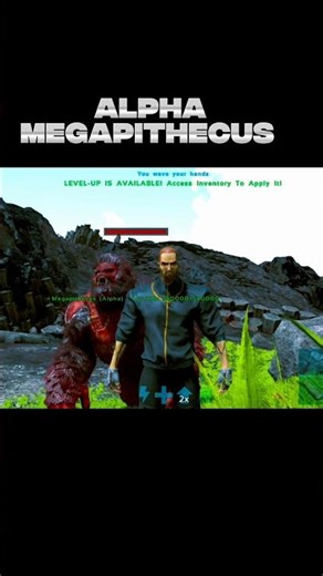 Alpha Megapithecus vs Megapithecus Gamma😈#shorts #ark