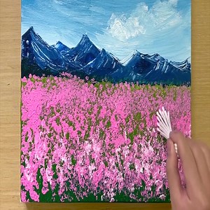 14 reactions | Easy Acrylic Painting Techniques / Cosmos Flower Field | Painting | Facebook