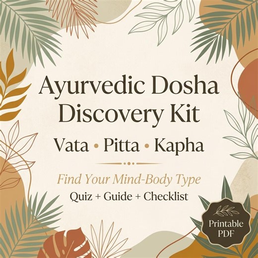 Ayurveda Dosha Quiz Printable | Vata Pitta Kapha Test | Selbstfindung Workbook | Sofort Download - Etsy.de