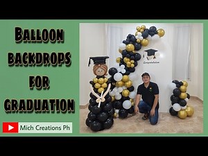 BALLOON GARLAND BACKDROP FOR GRADUATION | BACKDROP BALLOON FOR GRADUATION