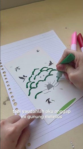 DIY Coloring Volcano Eruption 🌋