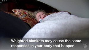 24K views · 256 reactions | Anxiety can cause sleepless nights. But is there anything you can do to calm the worrying and relax? Some people claim that wrapping up in a weighted blanket reduces their symptoms of anxiety. Dr. Adam Perlman, Director of Integrative Health and Wellbeing, says research offers insight into how weighted blankets may work. https://mayocl.in/2HmmEPZ | Mayo Clinic | Facebook