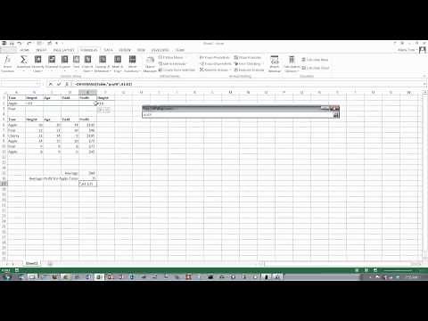 Excel 2013: Database Functions: DAVERAGE