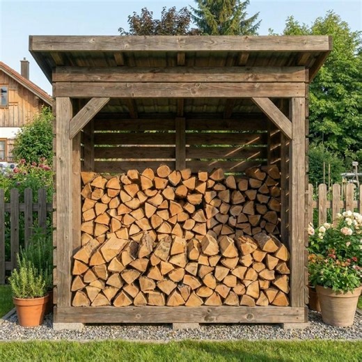 Modern Firewood Shed Plan | 8x10 Lean-to Wood Storage PDF (2 Cord Capacity) - Etsy