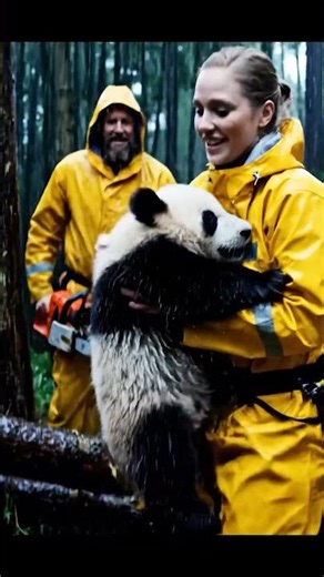 A Panda’s Hug After Freedom 😭 An Emotional Animal Rescue.