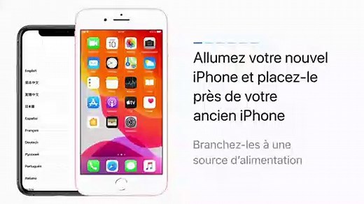Transférer des données vers un nouvel iPhone - Apple Support