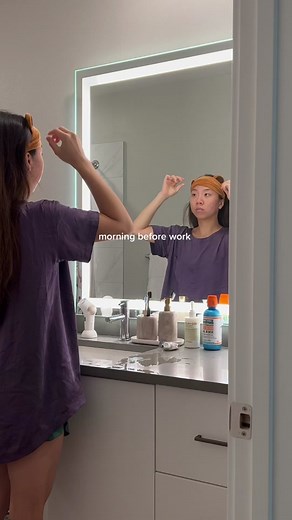 morning routine with @Therabody’s TheraFace Pro! I have acne prone skin and been using the cleansing ring for a powerful yet gentle removal of oil, bacteria and dead skin cells that otherwise would cause acne. The percussive therapy makes it feels like a facial massage! I also use the LED light attachment with blue light to reduce acne. I love being able to take care of my facial health in one device! #TheraFace #skincareroutine #morningroutine #9to5life #minivlog #dayinmylife #softwareengineer