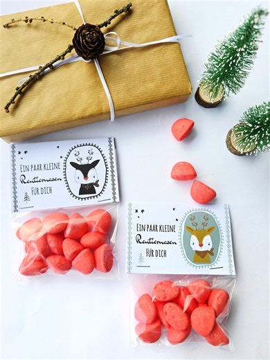 Reindeer Nose Printable Template, Cute Christmas Gift, DIY Band, PDF Gift Idea With Haribo Strawberries, Printable Advent Goodie - Etsy