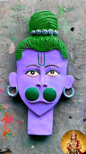 Hanuman Ji idol clay art easy murti making shorts devotional Bhakti !! ❣️🙏🎉❤️‍🔥#hanuman #shorts