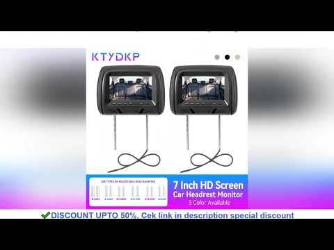 KTYDKP Universal Car Headrest Monitor Rear Seat no Touch Screen Pillow 7 inch TFT LCD Display Remote