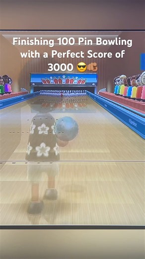 Finishing 100 Pin Bowling With A Perfect Score Of 3000 In Wii Sports Resort
