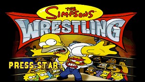 The Simpsons Wrestling Barney
