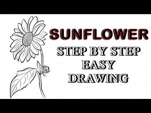How to Draw a Sunflower | Beautiful Sunflower Drawing Tutorial Easy Step by Step
