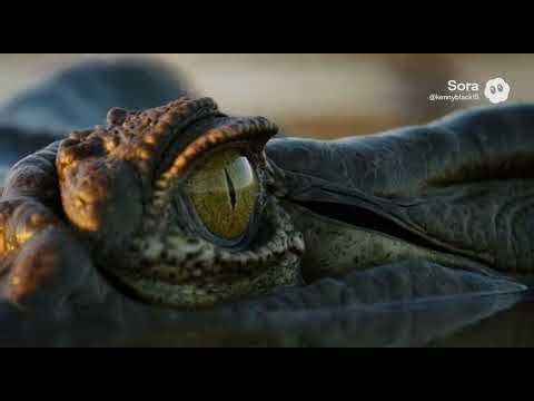 Lion Eating by Alligator?! Shocking Wildlife Encounter