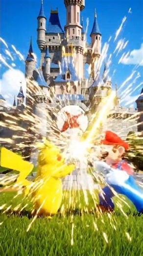 Super Mario Defeated Pikachu From Lightsaber Fight Match