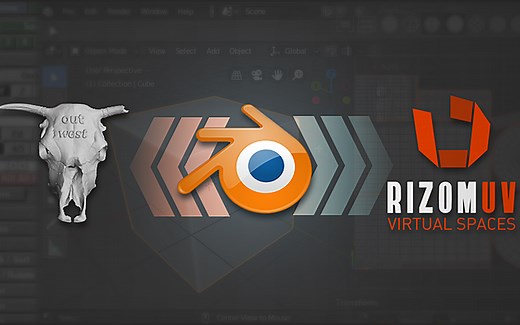 iBlender中文版插件 B2RUVL To Rizomuv Uvlayout 1.6UV联动接口 Blender 教程