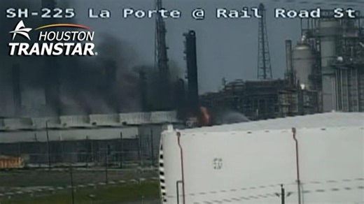 Reignited Shell chemical plant fire in Deer Park burns for hours