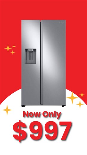 ABC Warehouse- Appliances, Furniture, Mattress, and Televisons on Instagram: "Side-by-side, simplified 👀 Hannah’s showing off the Samsung RS27T5200SR — clean design, smart organization, and plenty of space for real life. If you’re shopping for a Samsung refrigerator, this one’s worth a look. 🔗 Link in bio #SamsungFridge #SideBySideRefrigerator #KitchenGoals #ABCWarehouse #ApplianceFinds HomeInspo"