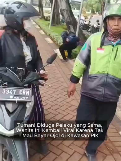 Aksi merugikan yang dilakukan oleh seorang oknum penumpang ojek online (ojol) kembali menghebohkan jagat maya. Setelah sebelumnya sempat viral karena melakukan hal serupa di kawasan Cengkareng, kini penumpang wanita tersebut diduga kembali beraksi di kawasan Pantai Indah Kapuk (PIK), Jakarta Utara. Dalam video yang beredar luas di media sosial, terlihat penumpang tersebut turun dari sepeda motor dan langsung melenggang pergi begitu saja tanpa menyelesaikan pembayaran ongkos perjalanan. Sang peng