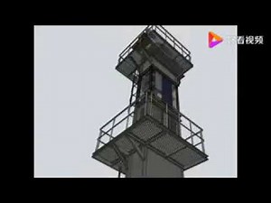Mechanical construction and assembly animation of bucket elevator 2