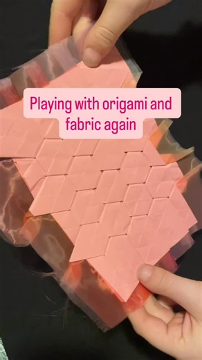 FoldedByMe on Instagram: "It’s been a minute! Getting into my next pleating project - stay tuned 😉 My tutorial (for a simpler version) is available here: https://foldedbyme.com.au/product/origami-fabric-pleating-workshop-download #pleating #fabricmanipulation #origami"