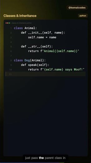 Python Tutorial #09: OOP — Classes, Inheritance & Magic Methods #Short