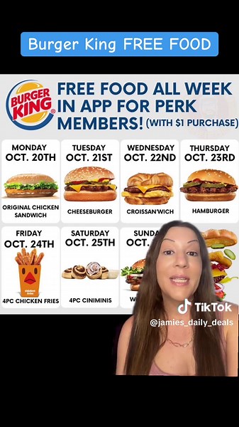 Free Food Promotions at Burger King This Week