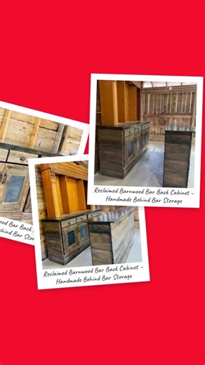 Bar-back stage star: Reclaimed Barnwood Bar Back Cabinet – Handmade Behind Bar Storage - $2,295. Holds bottles, secrets, and the fate of your last DIY attempt. Rustic looks, zero judgment. Comes with enough charm to make guests ask where you found it (lie if you must). 🥃🪵😏 - https://www.redcloakhome.com #reclaimedwood #barbackcabinet #handmadefurniture #rusticstorage #behindbarstorage