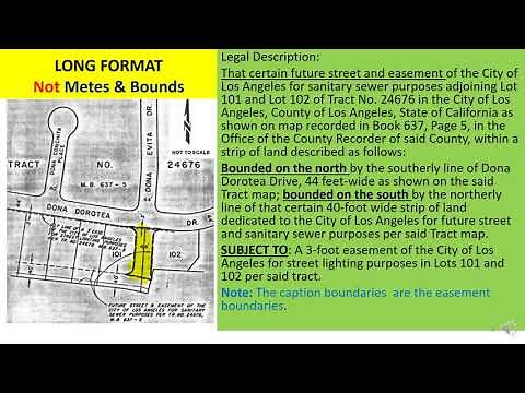 How to Read and Write Long Format Legal Descriptions
