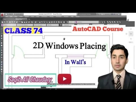 AutoCAD Class 74: How to Draw 2D Windows in Floor Plan Walls | AutoCAD Tutorial for Beginners