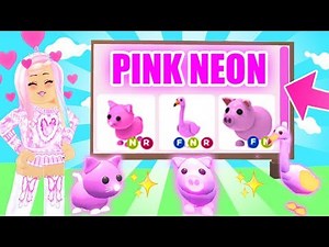 Turning All My PINK Pets NEON In Adopt Me! Roblox Adopt Me Neon Transformation