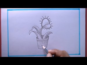 how to draw easy Venus Flytrap/Venus Flytrap drawing easy