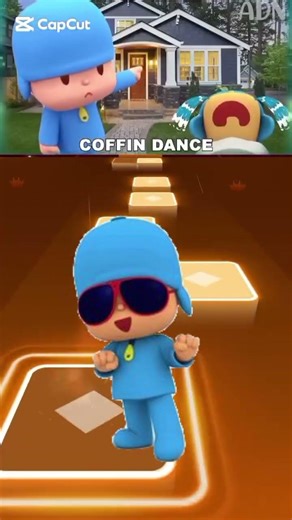 Pocoyo dance songs tiles funny #shorts