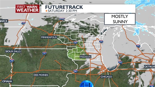 6.5K views · 19 reactions | Weather conditions are going to remain quiet overnight and throughout Saturday as our high pressure system begins to exit the Midwest. Behind it, southwesterly winds will push our temperatures into the mid 40s by Monday. | News 3 Now / Channel 3000 | Facebook