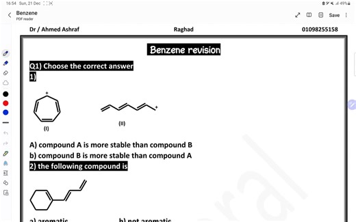 Benzene Question
