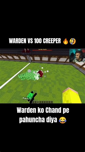 warden ko Chand pe pahuncha diya 😂 #minecraft #shorts #gaming #challenge #minecraftshorts #vs