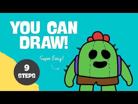 How to draw Spike from Brawl Stars Step-by-Step ✍️