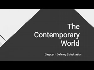 The Contemporary World Lesson 1