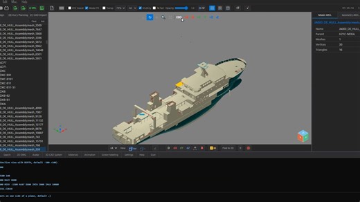 Vega3D Web [5] GLB File Load (Siemense NX - Hull Models)