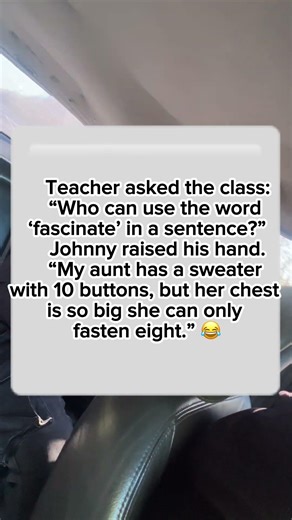 Little Johnny’s “Fascinate” Sentence 😂 Funny School Joke