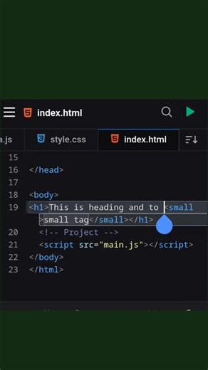 Semantic element in small tag