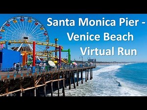 Santa Monica Pier - Venice Beach Boardwalk Virtual Run | Running Videos For Treadmill #virtualrun
