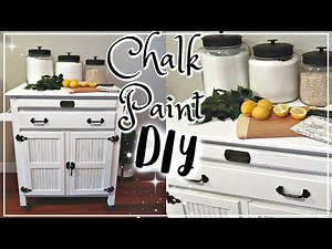 CHALK PAINTING A KITCHEN ISLAND | DIY FARMHOUSE STYLE | GOODWILL FURNITURE MAKEOVER