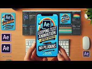 Looping Text Animation In After Effects - After Effects Tutorial - No Plugins.