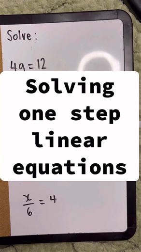 Solving one step linear equations #maths #revision #learnontiktok #fyp #algebra
